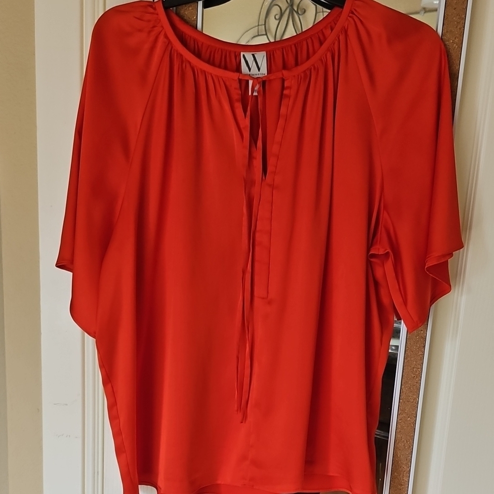 Worthington Red Blouse Chic and Versatile Top